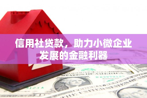 双辽信用社贷款，助力小微企业发展的金融利器